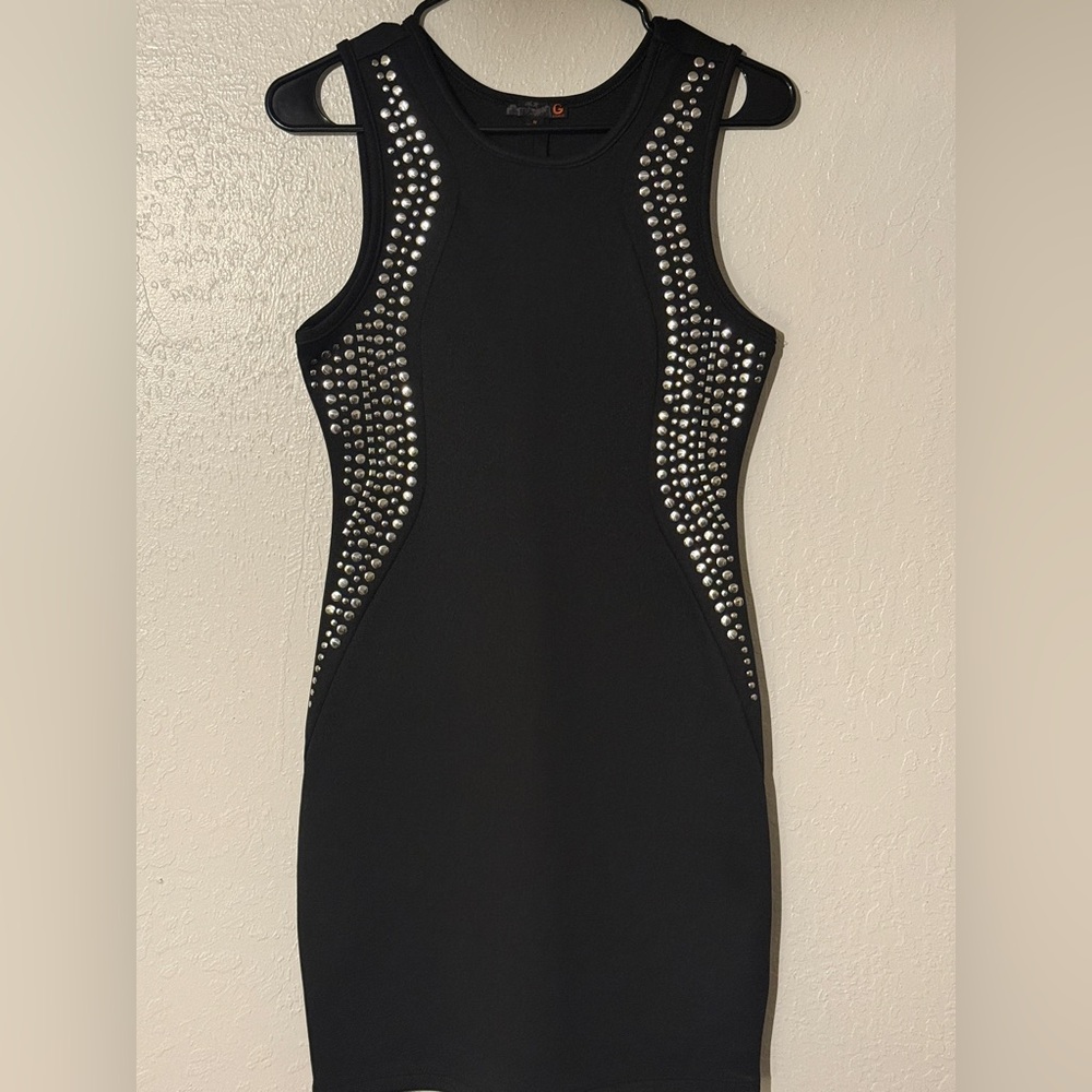 G by Guess Black Dress with Silver Accents
